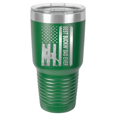 Patriotic Best Buckin' Dad Ever 30oz Ringneck Tumbler